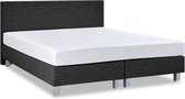 Miodormio boxspring Trento vlak met Silver Pocket Foam matras - 140 x 200 cm - donkergrijs