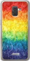 Samsung Galaxy A8 (2018) Hoesje Transparant TPU Case - Rainbow Veins #ffffff