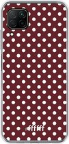 Huawei P40 Lite Hoesje Transparant TPU Case - Burgundy Dots #ffffff