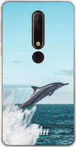 Nokia X6 (2018) Hoesje Transparant TPU Case - Dolphin #ffffff