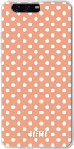 Huawei P10 Plus Hoesje Transparant TPU Case - Peachy Dots #ffffff