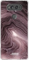LG V20 Hoesje Transparant TPU Case - Purple Marble #ffffff
