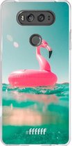 LG V20 Hoesje Transparant TPU Case - Flamingo Floaty #ffffff