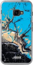 Samsung Galaxy Xcover 4 Hoesje Transparant TPU Case - Blue meets Dark Marble #ffffff