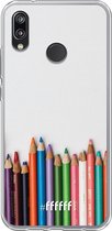 Huawei P20 Lite (2018) Hoesje Transparant TPU Case - Pencils #ffffff