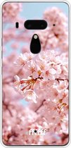 HTC U12+ Hoesje Transparant TPU Case - Cherry Blossom #ffffff