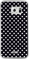 Samsung Galaxy S6 Edge Hoesje Transparant TPU Case - Onyx Dots #ffffff