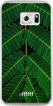 Samsung Galaxy S6 Edge Hoesje Transparant TPU Case - Symmetric Plants #ffffff