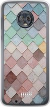 Motorola Moto G6 Hoesje Transparant TPU Case - Color Tiles #ffffff