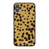 iPhone Xs Hoesje TPU Case - Cheetah Print #ffffff