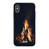 iPhone Xs Hoesje TPU Case - Bonfire #ffffff