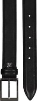 Leren heren riem - zwart