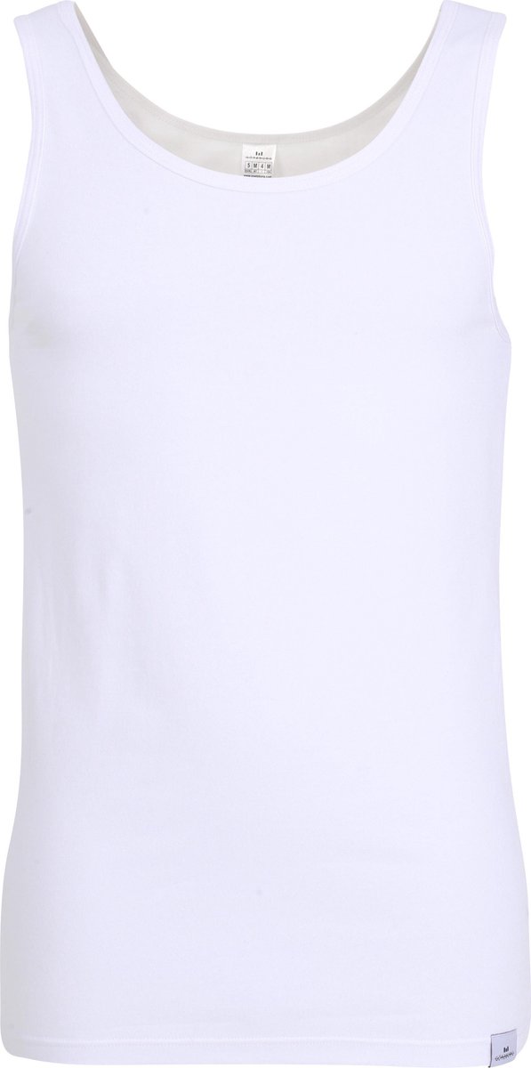 Gotzburg heren singlet slim fit 95/5 (1-pack) - heren onderhemd stretch katoen - wit - Maat: L