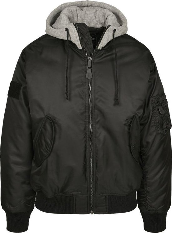 Brandit - Hooded MA1 Bomber jacket - 2XL - Zwart