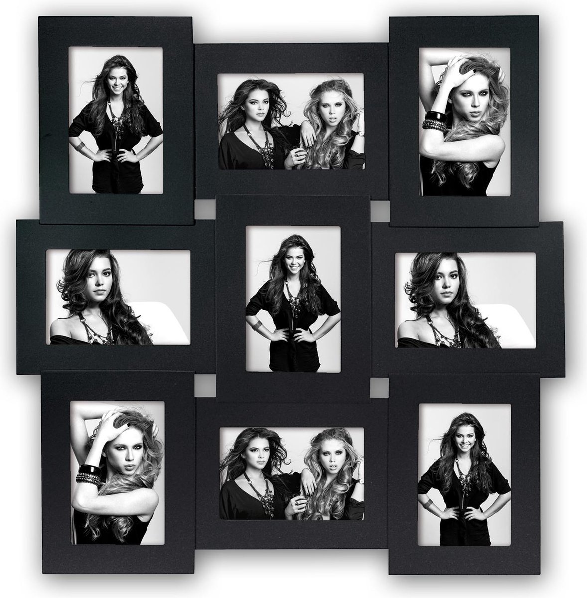 Zep Vicenza Houten Fotolijst Wit 9x10x15cm AF33W Zwart
