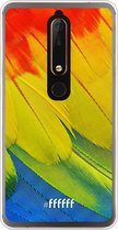 Nokia 6 (2018) Hoesje Transparant TPU Case - Macaw Hues #ffffff