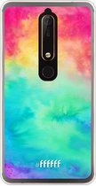 Nokia 6 (2018) Hoesje Transparant TPU Case - Rainbow Tie Dye #ffffff