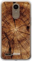 LG K10 (2018) Hoesje Transparant TPU Case - Tree Rings #ffffff