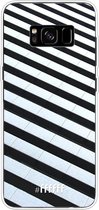 Samsung Galaxy S8 Plus Hoesje Transparant TPU Case - Mono Tiles #ffffff