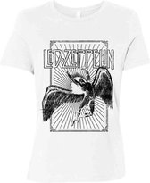 Led Zeppelin Dames Tshirt -M- Icarus Burst Wit