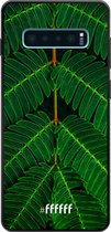 Samsung Galaxy S10 Plus Hoesje TPU Case - Symmetric Plants #ffffff