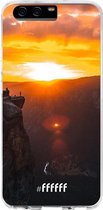 Huawei P10 Hoesje Transparant TPU Case - Rock Formation Sunset #ffffff