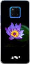 Huawei Mate 20 Pro Hoesje Transparant TPU Case - Purple Flower in the Dark #ffffff