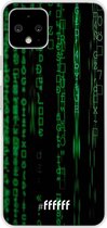 Google Pixel 4 Hoesje Transparant TPU Case - Hacking The Matrix #ffffff