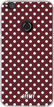 Huawei P8 Lite (2017) Hoesje Transparant TPU Case - Burgundy Dots #ffffff