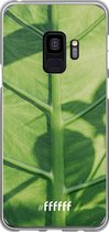 Samsung Galaxy S9 Hoesje Transparant TPU Case - Leaves Macro #ffffff