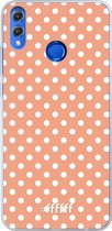 Honor 8X Hoesje Transparant TPU Case - Peachy Dots #ffffff