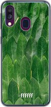 Samsung Galaxy A40 Hoesje Transparant TPU Case - Green Scales #ffffff