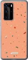 Huawei P40 Pro Hoesje Transparant TPU Case - Terrazzo N°10 #ffffff