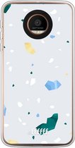Motorola Moto Z Force Hoesje Transparant TPU Case - Terrazzo N°2 #ffffff