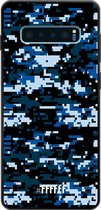 Samsung Galaxy S10 Plus Hoesje TPU Case - Navy Camouflage #ffffff