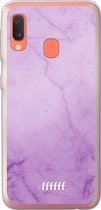 Samsung Galaxy A20e Hoesje Transparant TPU Case - Lilac Marble #ffffff