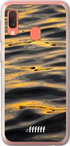 Samsung Galaxy A20e Hoesje Transparant TPU Case - Water Waves #ffffff