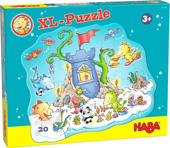 Haba Legpuzzel Draak Flonkervuur Junior Karton 20 Stukjes