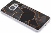 Design Backcover Samsung Galaxy S7 hoesje - Grafisch Zwart / Koper