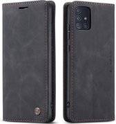 CaseMe Bookcase Samsung Galaxy A51 hoesje - Zwart