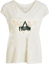 Vinillas s/s printed t-shirt/su Whisper white