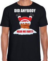 Fun Kerstshirt / Kerst t-shirt  Did anybody hear my fart zwart voor heren - Kerstkleding / Christmas outfit XL