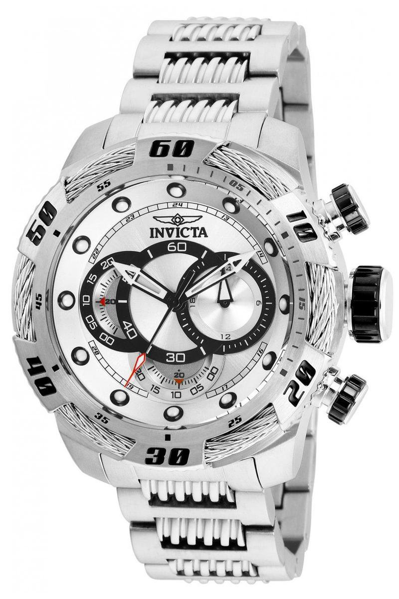 Invicta Speedway 25479 Heren Horloge - Waterdicht - Analoog - Quartz Uurwerk - Roestvrij Staal met zilveren Wijzerplaat - 50mm