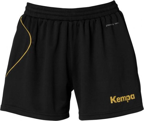 Kempa Curve Short Dames Zwart-Goud Maat XXL