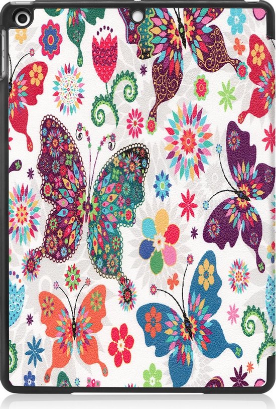 Housse adaptée pour iPad 10.2 2020 Housse de Luxe Case Book Case - Coque adaptée pour iPad 8 Case Cover - Papillons