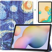 Samsung Galaxy Tab S7 Plus Hoes en Screenprotector - 12.4 inch - Tablet hoes en Screenprotector  - Sterrenhemel