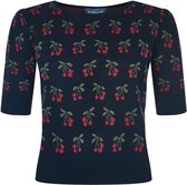 Collectif Chrissie Cherry Jumper Navy