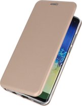 Slim Folio Case - Book Case Telefoonhoesje - Folio Flip Hoesje - Geschikt voor Samsung Galaxy A21 - Goud