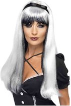 Bewitching Wig, Silver over Black