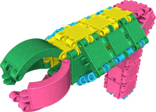 Clics bouwblokken– DUURZAAM SPEELGOED gemaakt van GERECYCLEERDE kunststof- Glitter bouwset 8 in 1 - speelgoed 4,5,6,7,8 jaar jongens en meisjes- educatief speelgoed- Montessori speelgoed- constructie speelgoed